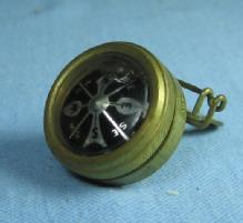 MARBLES Gladstone Brass Pin-on COMPASS - Vintage hunting camping sporting