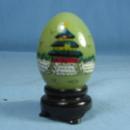 JADE Miniature Egg - Oriental Hand Painted Ethnographic