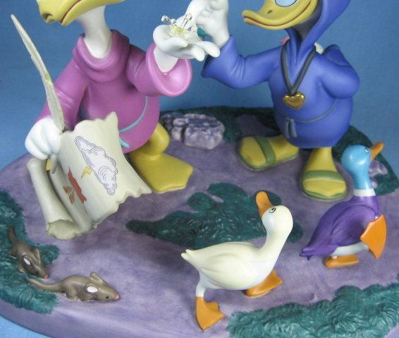 Walt Disney Fantasia 2000 LOOKS LIKE RAIN Donald Duck & Daisy Porcelain Sculpture MIB