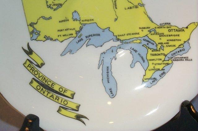 Queen Anne China ONTARIO Advertising Porcelain Cup & Saucer Set