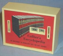 Unique COLLIER'S ENCYCLOPEDIA Advertising Calander Bank