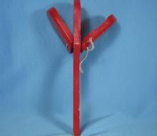 Folk Art Noise Maker - Toy Rattle - Vintage Wooden Toy