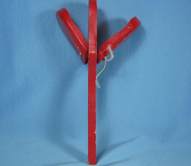 Folk Art Noise Maker - Toy Rattle - Vintage Wooden Toy