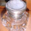 Inkwell Cut Crystal Sterling Lid - Glass