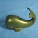 Brass WHALE Paperweight - Vintage Metalware