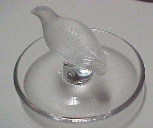 Lalique Partridge Ring Tray - Glass