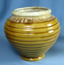Antique Hull Art Pottery RINGED Urn Vase