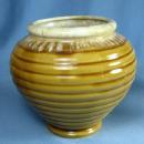 Antique Hull Art Pottery RINGED Urn Vase