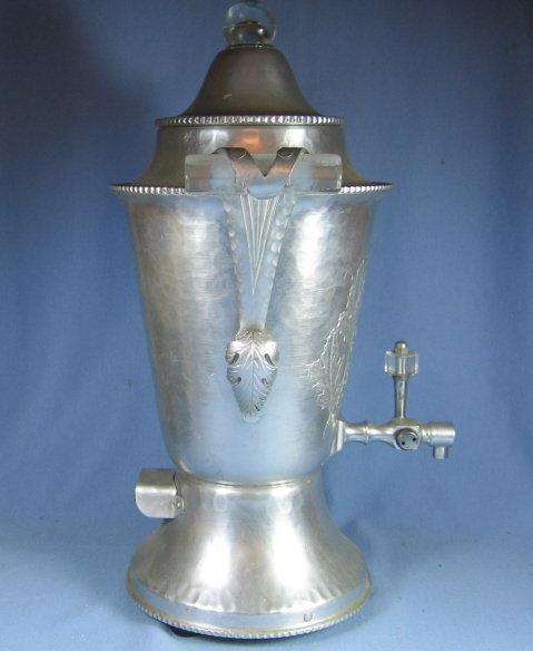 Continental Silver Electric COFFEE MAKER Percolator SERVER - Vintage Aluminum metalware
