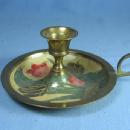 Candlestick Brass CHAMBER STICK Candle Holder - metalware
