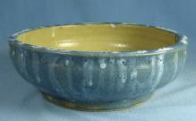 Hand Thrown ART POTTERY Decorated Bowl with Drip Glaze