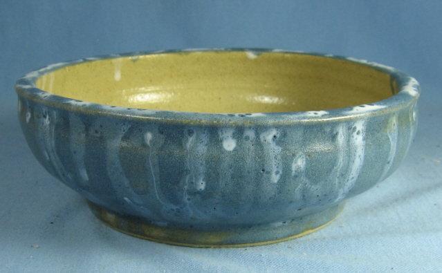 Hand Thrown ART POTTERY Decorated Bowl with Drip Glaze