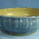 Hand Thrown ART POTTERY Decorated Bowl with Drip Glaze