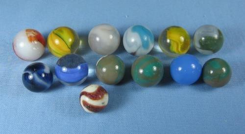 Group of Glass SHOOTER Marbles - Antique Toy