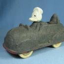 Vintage Hard Rubber Toy ~ Mickey Mouse FIRE DEPT Truck with Donald Duck Driver - Vintage Walt Disney Toy