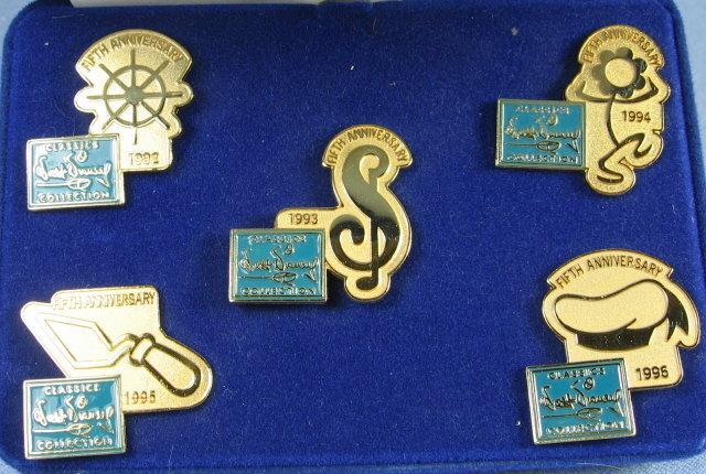Walt Disney Classic Collectibles 5th ANNIVERSARY Pin Group 1992-1996 MIB