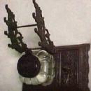 Bronzed Cast Iron Base Triple Pen Rest Inkwell - Metalware