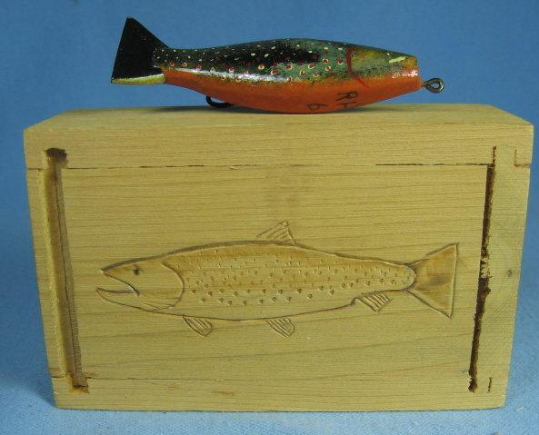 Ray Hansen - Cheboygan, MI Hand Carved Wooden Decoy Fish Lure - sporting