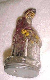 SANTA CLAUS Chimney Candy Container - Glass