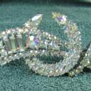 Sword with Crescent Moon Rhinestone Brooch Pin - Shriner Fraternal Organization Jewelry