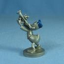 Vintage Disney DONALD DUCK Trumpet Play - Hudson Miniature Pewter Figurine - metalware
