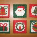 Vintage Hand Crafted CHRISTMAS Holiday Coaster Group for your Hot or Cold Beverage