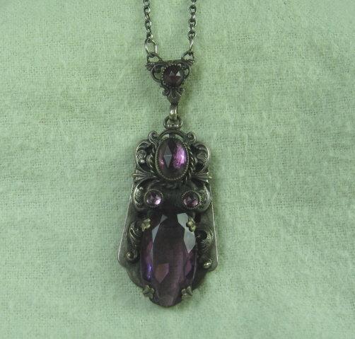 Jewelry AMETHYST Necklace - Vintage Estate Jewelry
