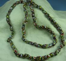 Necklace Jewelry Czech END OF DAY Art Glass Bead Necklace- Fine Antique Estate Jewelry