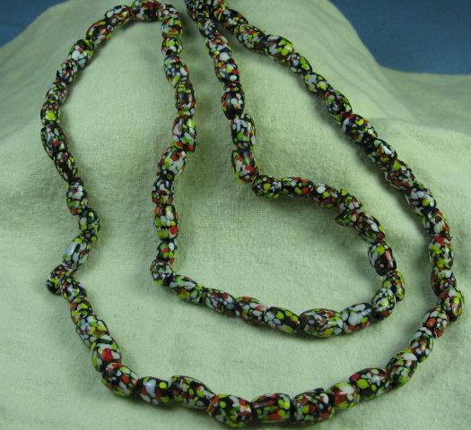 Necklace Jewelry Czech END OF DAY Art Glass Bead Necklace- Fine Antique Estate Jewelry