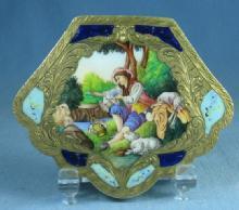 Guilloche Enamel Compact on Silver - Guilloche - FAL