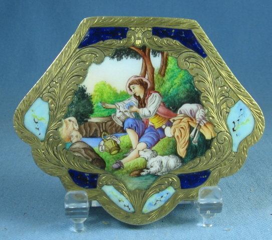 Guilloche Enamel Compact on Silver - Guilloche - FAL