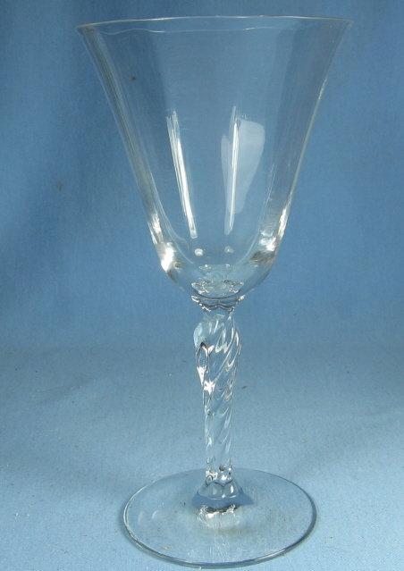 old Vintage Fostoria TWISTED STEM Wine Glass Stemware