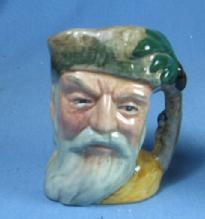 Royal Doulton Mini ROBINSON CRUSOE Miniature Toby Mug - Antique Porcelain