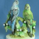Lefton Figurine HUMMINGBIRDS - Antique Bisque Porcelain