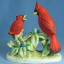 Lefton Figurine PARAKEET Bird Group - Antique Bisque Porcelain