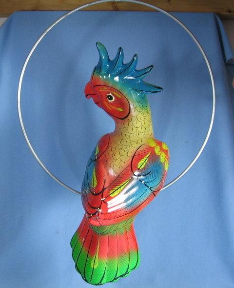 Pottery Tropical BIRD Figurine - Vintage Porcelain