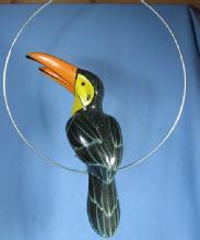 Tropical BIRD Porcelain Figurine - Vintage Pottery