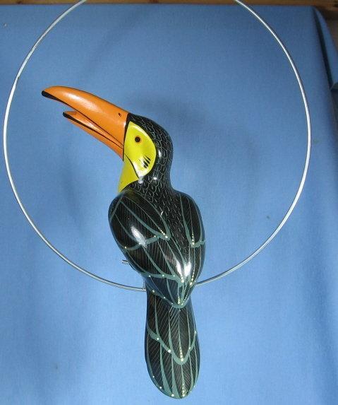 Tropical BIRD Porcelain Figurine - Vintage Pottery