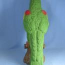 Large Green Tropical BIRD Parrot Figurine - Vintage Pottery