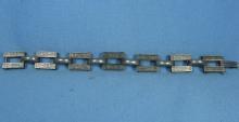 Vintage Sterling Silver LINK Bracelet - Estate Jewelry
