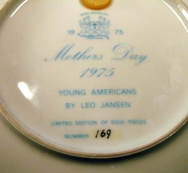 Royal Bayreuth MOTHERS DAY 1975 Porcelain Plate