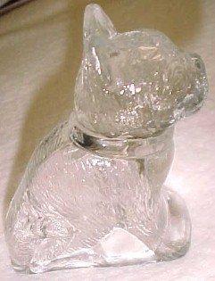 Bulldog Candy Container - Glass
