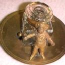 Boy Figural Inkwell Ink Well - Metalware