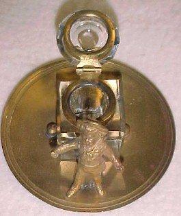 Boy Figural Inkwell Ink Well - Metalware