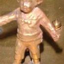 Boy Figural Inkwell Ink Well - Metalware
