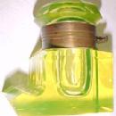 Vaseline Cut Glass Inkwell - Glass