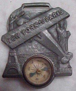 Lindbergh New York to Paris Fob - Metalware