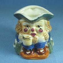 Vintage Pottery Sitting TOBY Jug Pitcher Man Holding ALE Mug