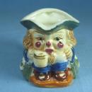 Vintage Pottery Sitting TOBY Jug Pitcher Man Holding ALE Mug