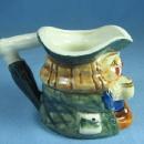 Vintage Pottery Sitting TOBY Jug Pitcher Man Holding ALE Mug